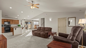 living room into dining