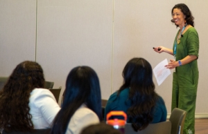 Alanna Spees with Group Alanna Spees speaking at the Women in Business Conference